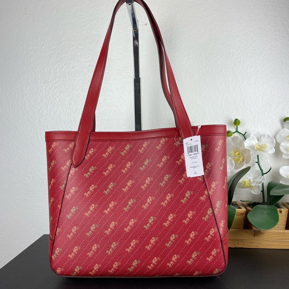 Coach Tote With Horse And Carriage Dot Print - Picture 4 of 10